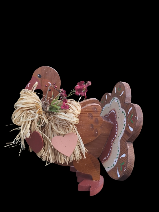 Other - Vintage Grandmacore/Cottagecore Wooden Turkey